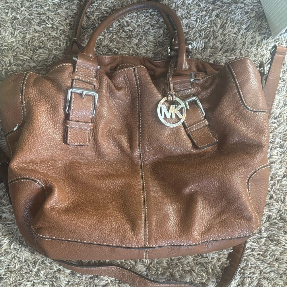 Michael Kors Tan Leather Shoulder Bag